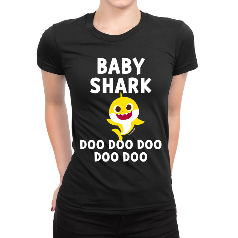 Kids Pinkfong Baby Shark Official Ladies Fitted T-Shirt by trokeryth | Artistshot