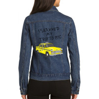 I Survived My Trip To Nyci Love Nyc New York Shirt Ladies Denim Jacket | Artistshot