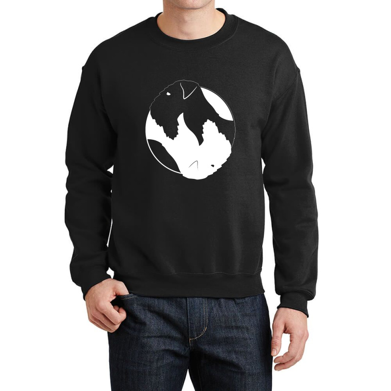 Yin Yang Airedale Terrier Funny Crewneck Sweatshirt | Artistshot