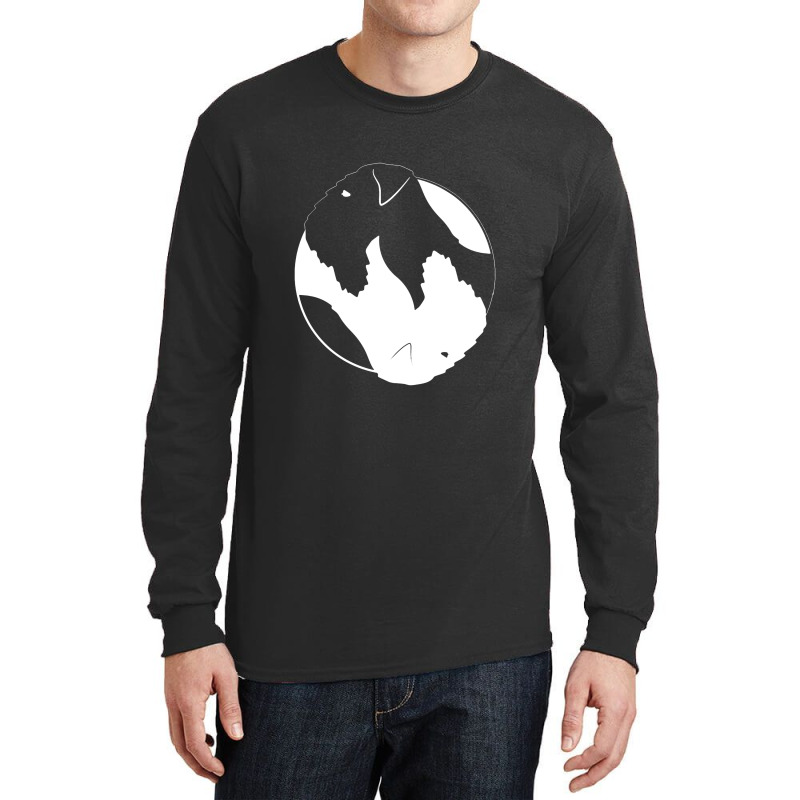 Yin Yang Airedale Terrier Funny Long Sleeve Shirts | Artistshot