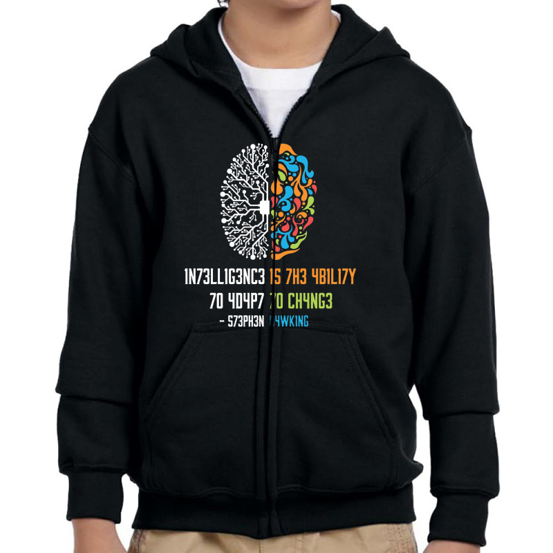 Intelligence Is Youth Zipper Hoodie by efan willyansyah | Artistshot