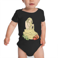 Shrimp Spaghetti Food Baby Bodysuit | Artistshot