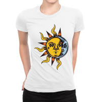 Pict Sun And Moon Ladies Fitted T-shirt | Artistshot