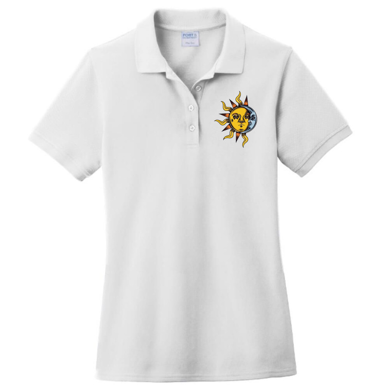 Pict Sun And Moon Ladies Polo Shirt by qintaben | Artistshot