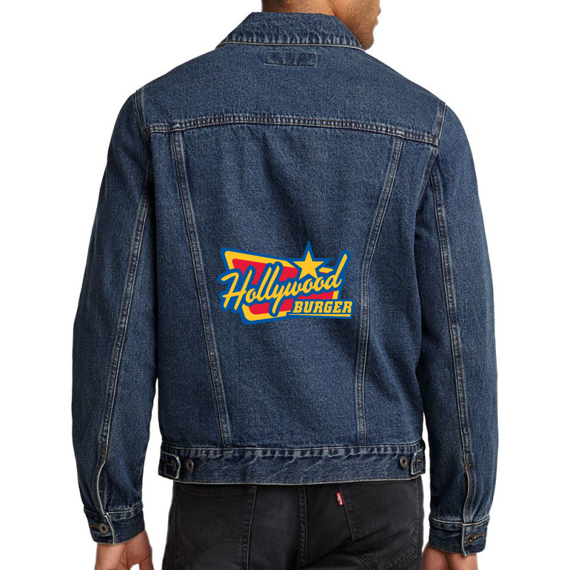 Hollywood Burger Men Denim Jacket by SHECAT | Artistshot