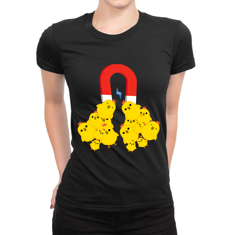 Chicks With Magnet Funny Chick Magnet T Shirt Ladies Fitted T-Shirt by bakien89 | Artistshot