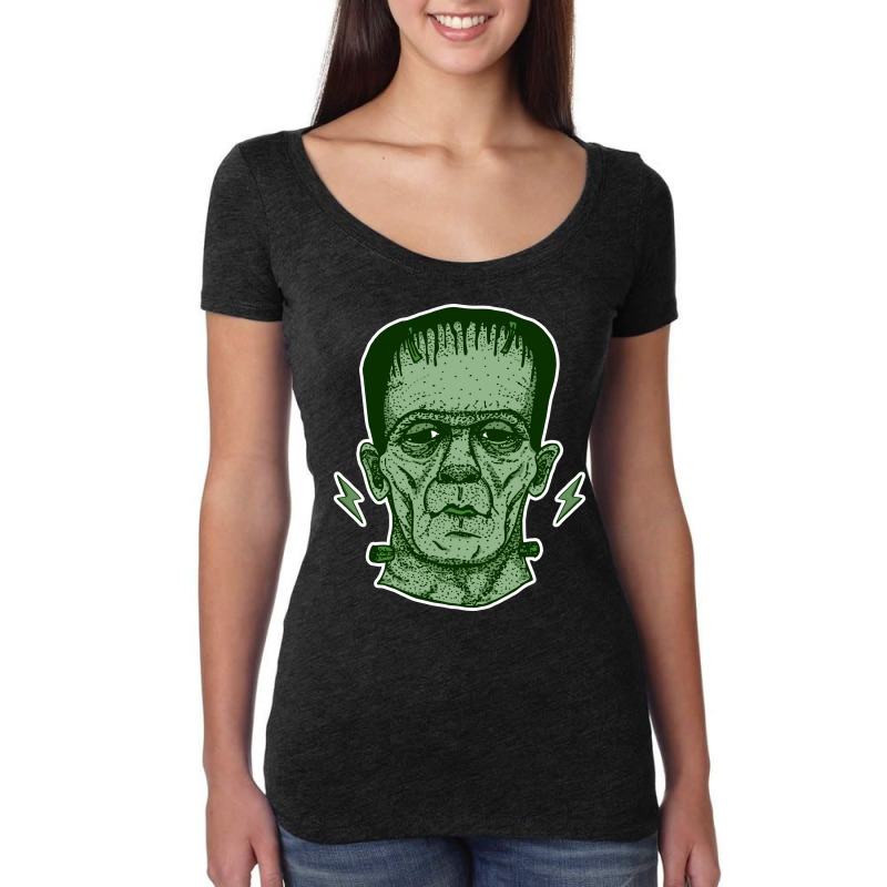 Vintage Graphic  Frankensteins Design Character Birthday Women's Triblend Scoop T-shirt by Artist-Joselyn | Artistshot