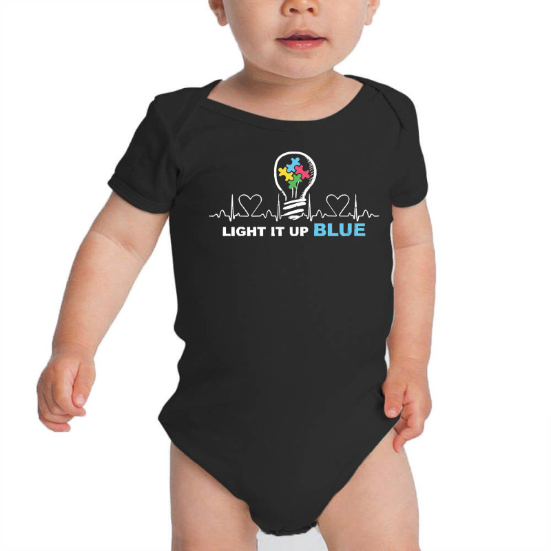 Autism Awareness T  Shirt Light It Up Blue Autism Awareness Tee Autist Baby Bodysuit by jaycee32830 | Artistshot