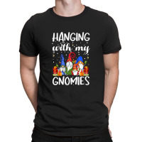 Hanging With My Gnomies Pajama Christmas Gnome Puns Pj Premium T Shirt T-shirt | Artistshot