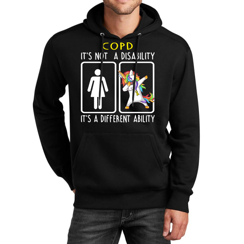 Copd Awareness T  Shirt C O P D It's Not A Disability It's A Different Unisex Hoodie by difficultasian | Artistshot