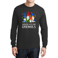 Hanging With My Gnomies Shirt Funny Gnome Xmas Lights Pajama T Shirt Long Sleeve Shirts | Artistshot