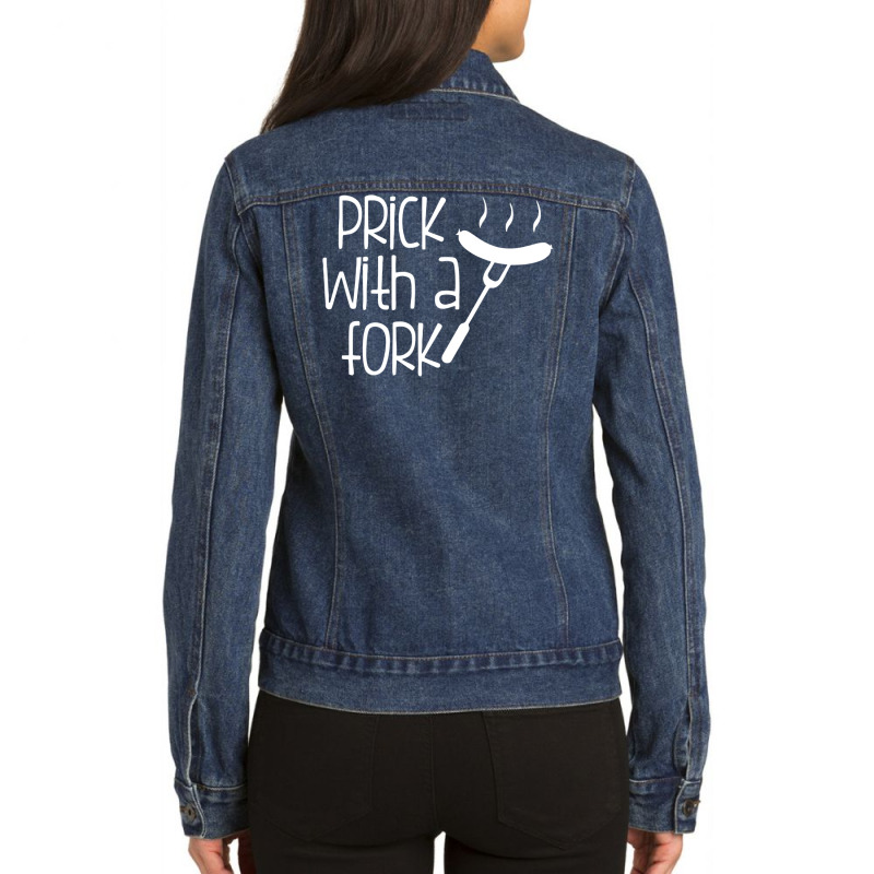 Prick With A Fork Ladies Denim Jacket by YatHad | Artistshot