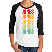 Jones County, Mississippi, Rainbow Text Design T Shirt Youth 3/4 Sleeve | Artistshot