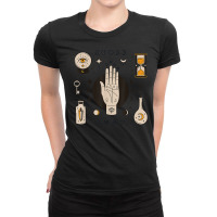 Mystic Celestial Moon Lunar Palmistry Crystal T Shirt Ladies Fitted T-shirt | Artistshot