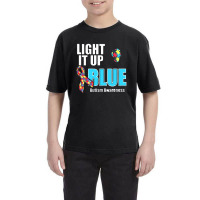 Light It Up Blue For Autism Awareness Youth Tee | Artistshot