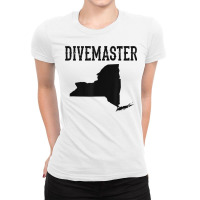 New York Divemaster Scuba Diving Instructor Dive Flag Style T Shirt Ladies Fitted T-shirt | Artistshot