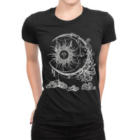 Bohemian Aesthetic Moon Sun Astrology Science Astronomy Ladies Fitted T-shirt | Artistshot