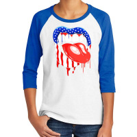 Lips With Vampire Teeth With Lipstick Color Youth 3/4 Sleeve | Artistshot