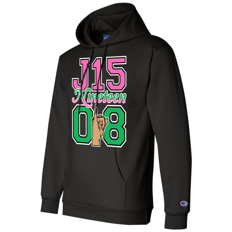 J15 Nineteen 08 Founder's Day Aka Women Hand Sign Sweatshirt Champion Hoodie | Artistshot