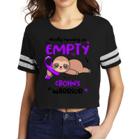 Crohns Awareness T  Shirt Mostly Running On Empty Crohn's Warrior T  S Scorecard Crop Tee | Artistshot