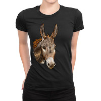 Andalusian Donkey Face Ladies Fitted T-shirt | Artistshot