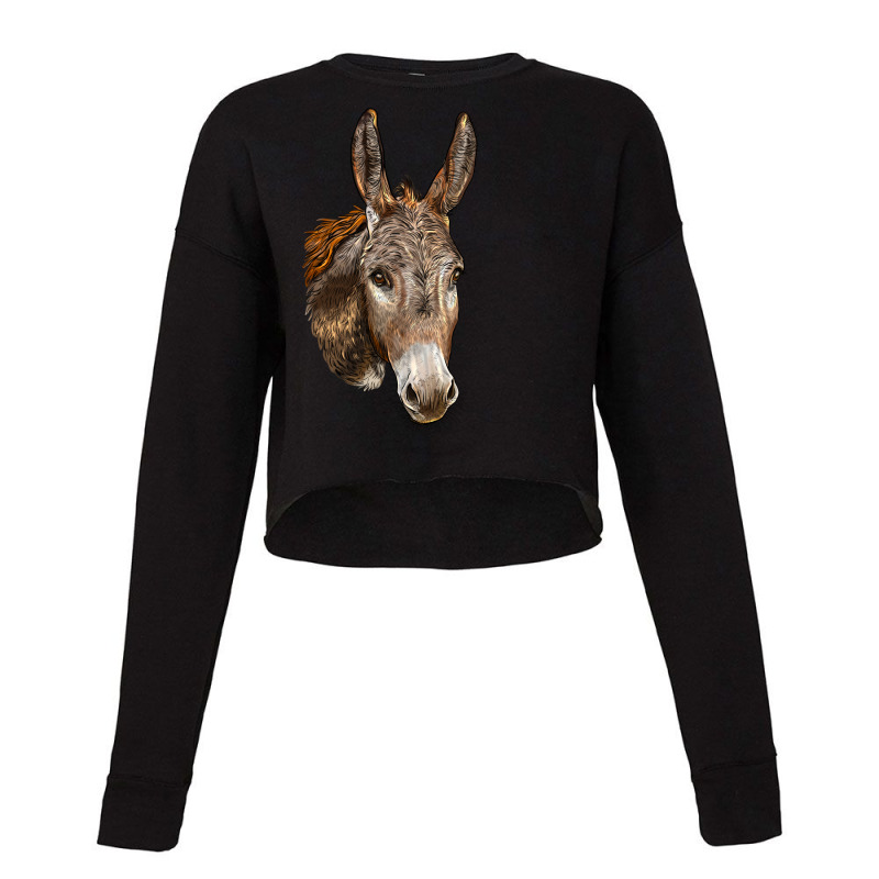 Andalusian Donkey Face Cropped Sweater | Artistshot