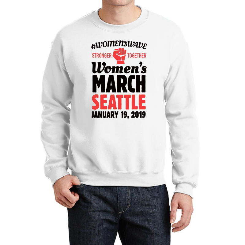 Women's March 2019 Seattle Crewneck Sweatshirt | Artistshot