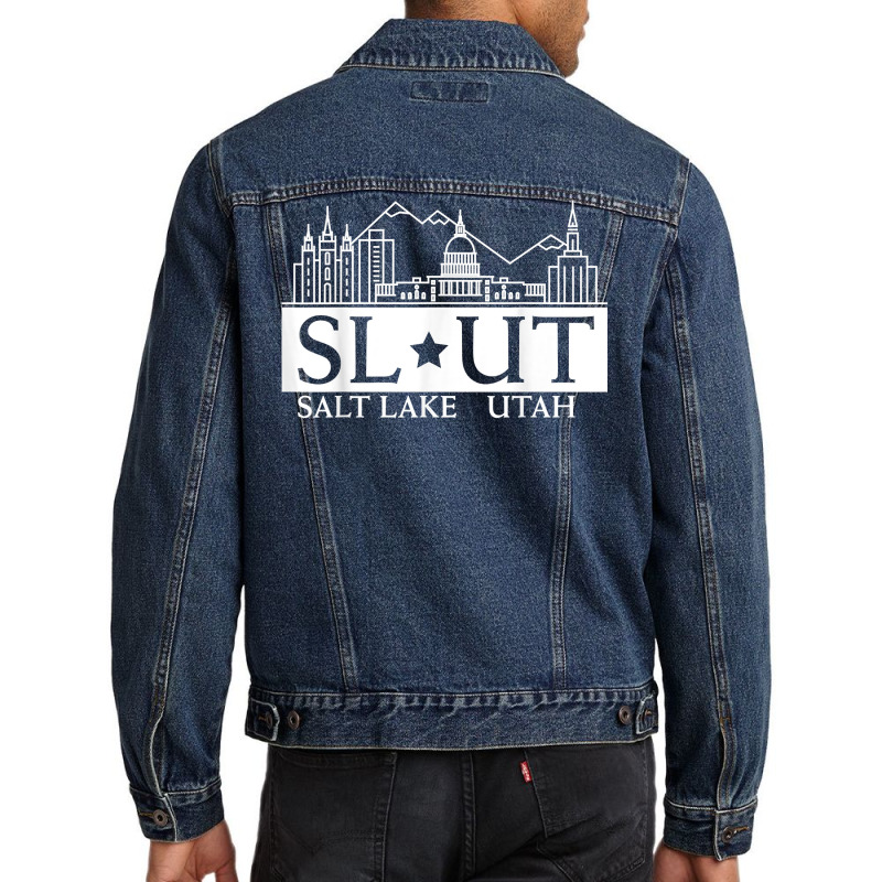 Salt Lake City Utah Ut Hometown Home State Pride T Shirt Men Denim Jacket | Artistshot