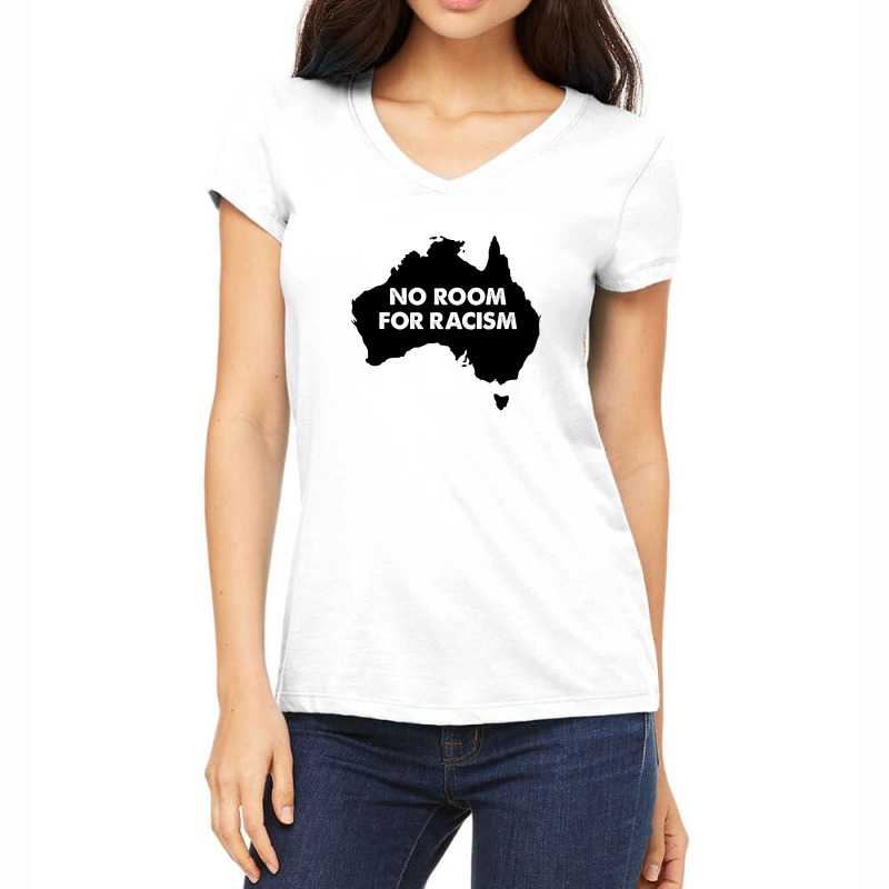 No Room For Racism Australia For Light Women's V-Neck T-Shirt by autlu2024 | Artistshot