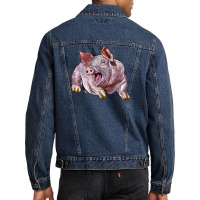 Landrace Pig Men Denim Jacket | Artistshot