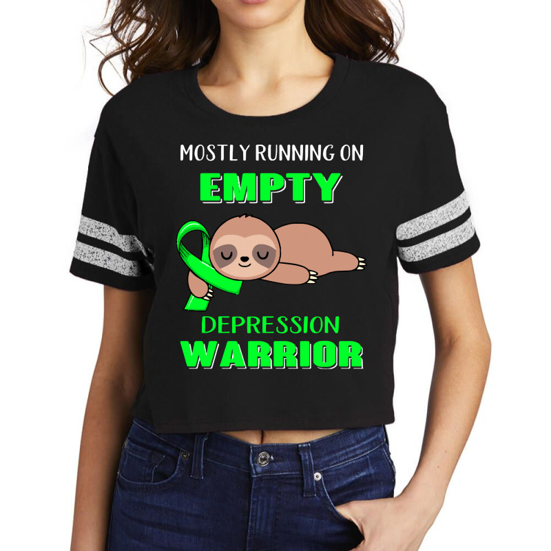 Depression Awareness T  Shirt Mostly Running On Empty Depression Warri Scorecard Crop Tee by difficultasian | Artistshot