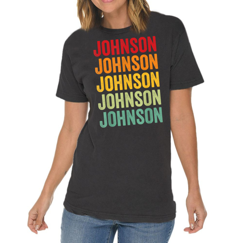 Johnson County, Indiana, Rainbow Text Design T Shirt Vintage T-Shirt by peersodshamiw8 | Artistshot