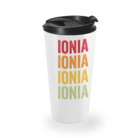 Ionia County, Michigan, Rainbow Text Design T Shirt Travel Mug | Artistshot