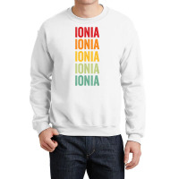 Ionia County, Michigan, Rainbow Text Design T Shirt Crewneck Sweatshirt | Artistshot