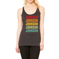 Johnson County, Nebraska, Rainbow Text Design T Shirt Racerback Tank | Artistshot