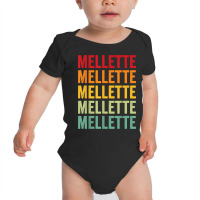 Mellette County, South Dakota, Rainbow Text Design T Shirt Baby Bodysuit | Artistshot