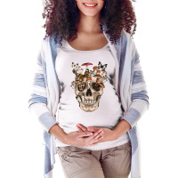 Retro Skull Mushroom Mycology Fungi Foraging Mushroom Lover T Shirt Maternity Scoop Neck T-shirt | Artistshot