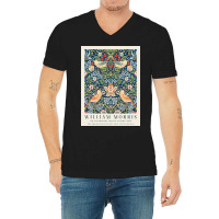 William Morris Exhibition V-neck Tee | Artistshot