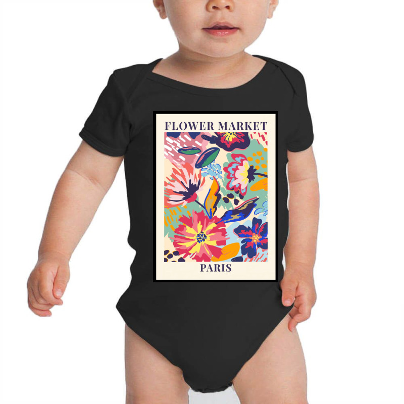 Flower Market Paris Baby Bodysuit by Francis T | Artistshot