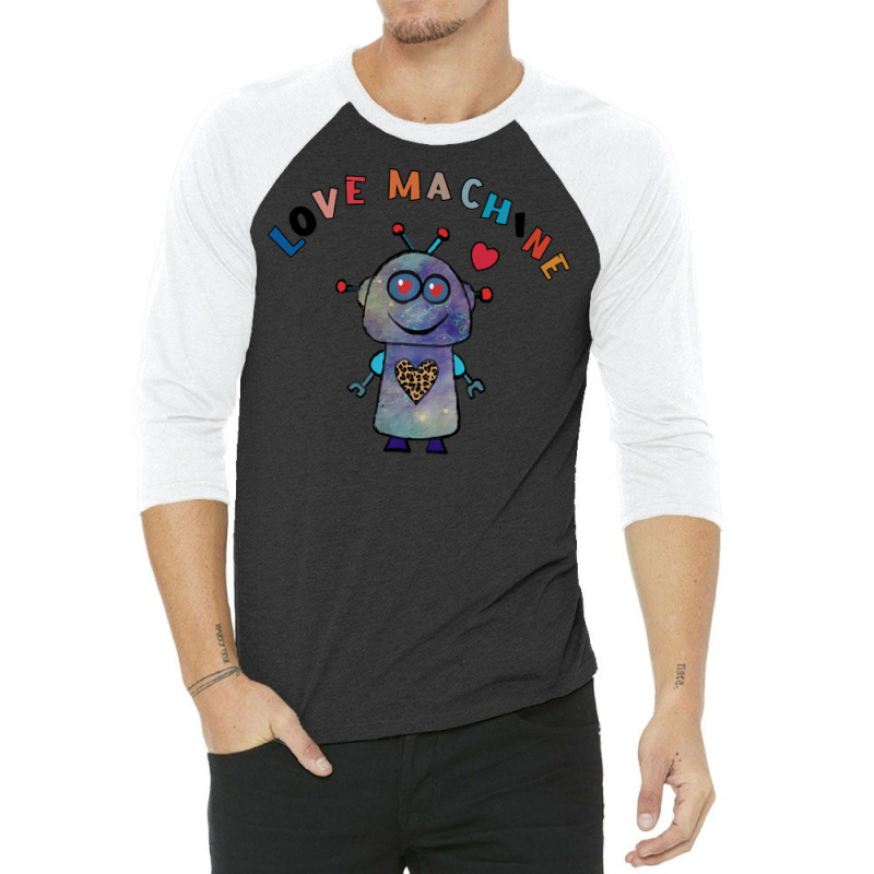 Valentine Robot T  Shirt Love Machine Kid's Valentine's Day Cute Robot 3/4 Sleeve Shirt | Artistshot