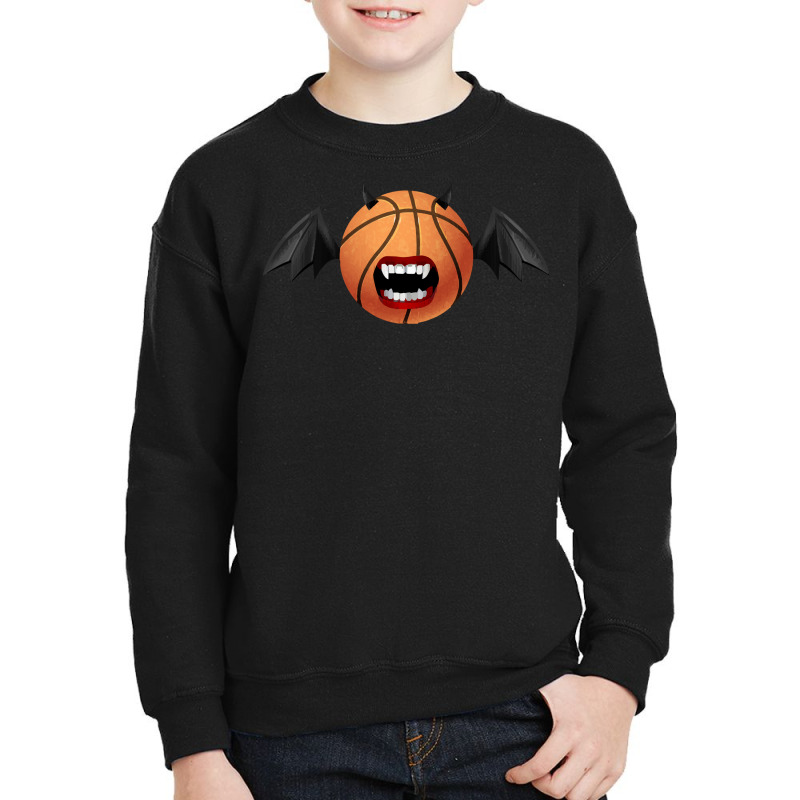 Basketball Halloween T  Shirt Vampire Basketball Bat Basketball Lovers Youth Sweatshirt by nnolan42 | Artistshot