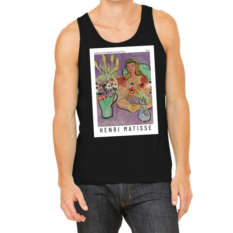 Henri  Jeune Fille Aux Anémones Sur Fond Violet Exhibition Tank Top by Laura K | Artistshot