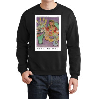 Henri  Jeune Fille Aux Anémones Sur Fond Violet Exhibition Crewneck Sweatshirt | Artistshot