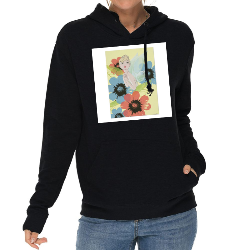 Flower Market Tinker Bell Sketch With Cosmos Lightweight Hoodie by Benjamin E | Artistshot