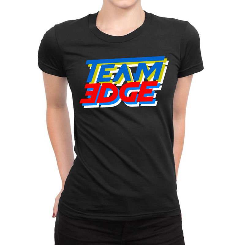 Team Edge Colorful Ladies Fitted T-Shirt by Jovanka Tees | Artistshot