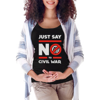 Say No To Civil War Maternity Scoop Neck T-shirt | Artistshot