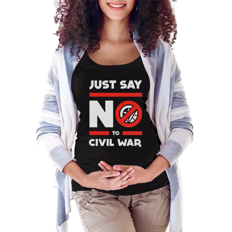 Say No To Civil War Maternity Scoop Neck T-shirt by YatHad | Artistshot