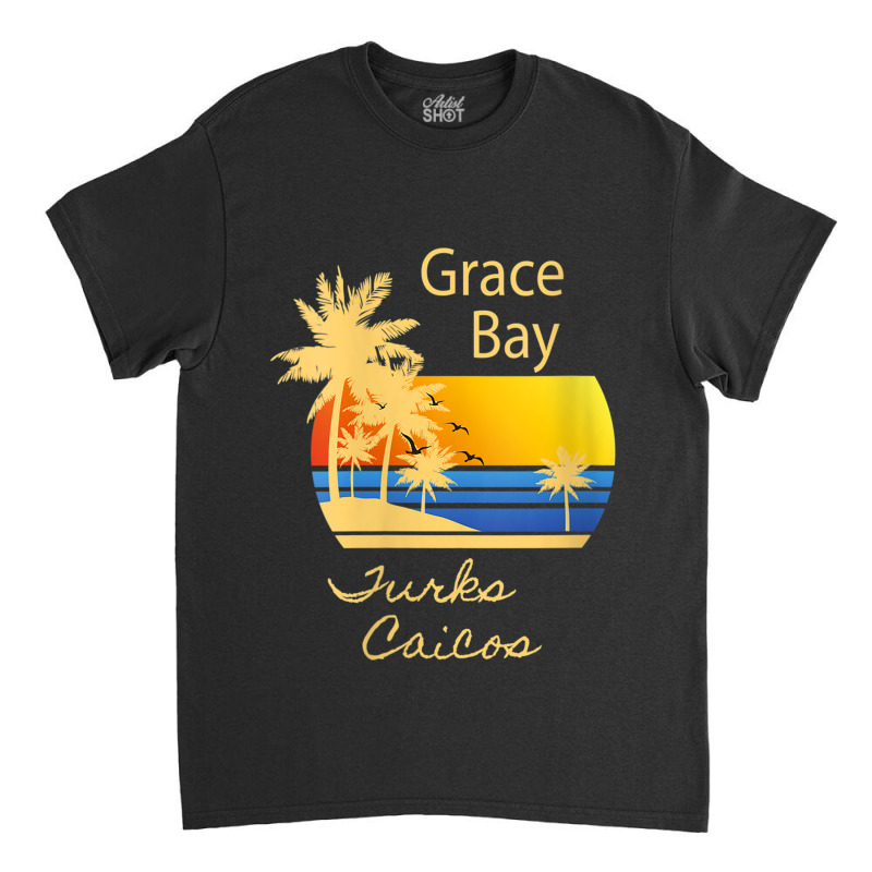 Womens Retro Cool Grace Bay Beach Turks And Caicos Islands Novelty Classic T-shirt by Hoang95 | Artistshot