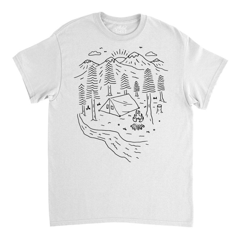 Let's Go Camping (for Light) Classic T-shirt by Quilimo | Artistshot