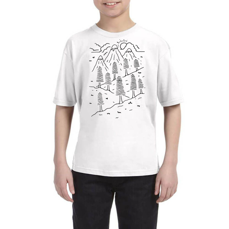 Hiking Trails (for Light) Youth Tee by Quilimo | Artistshot